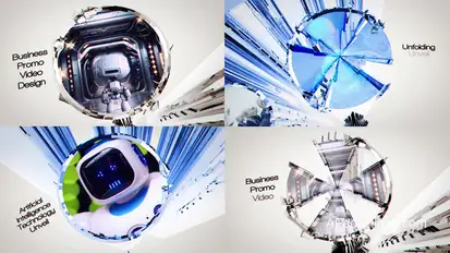 Tech Business Showcase Video Displays template preview