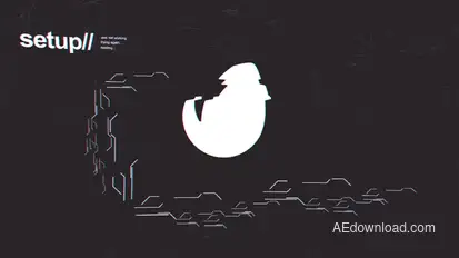 Tech Glitch Logo Logo Stings template preview