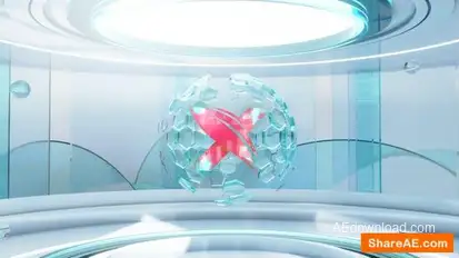 Tech Logo Hexagon Ball Logo Stings template preview