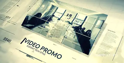 Tech Style Promo Video Displays template preview