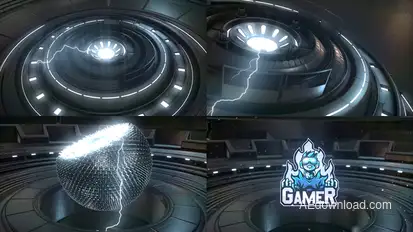 Techno Gaming Intro Logo Stings template preview