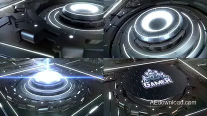 Techno Gaming Intro Logo Reveal Logo Stings template preview