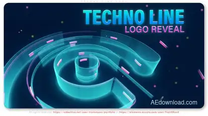 Techno Line Logo Logo Stings template preview