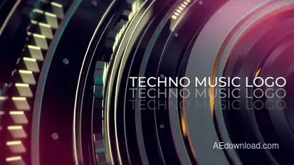 Techno Music Logo Logo Stings template preview