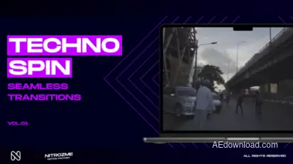 Techno Spin Transitions Vol. 01 Elements template preview
