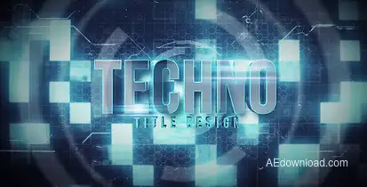 Techno Title Logo Stings template preview