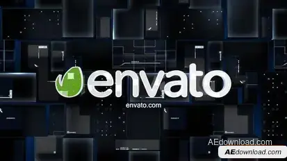 Technology blocks logo Logo Stings template preview