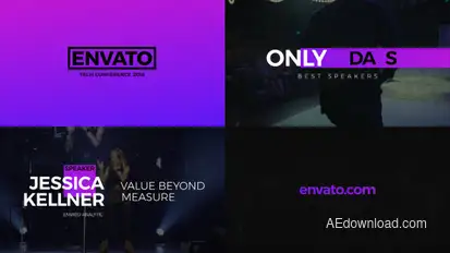 Technology Conference Promo Video Displays template preview