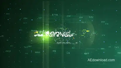 Technology Glitch Logo Logo Stings template preview