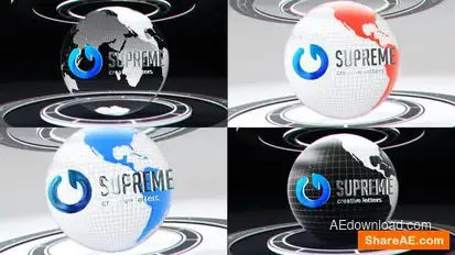 Technology Planet Logo Reveals Logo Stings template preview