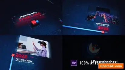 Technology Timeline Openers template preview