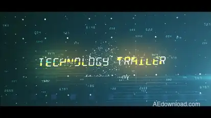 Technology trailer II Titles template preview