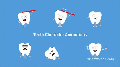 Teeth Character Animations Elements template preview