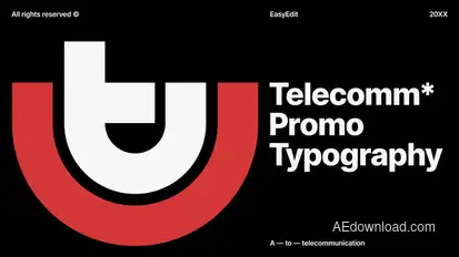 Telecomm Promo Typography Titles template preview