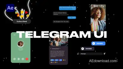 Telegram UI Titles template preview