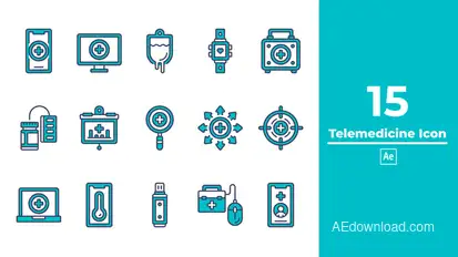 Telemedicine Icon After Effect Elements template preview