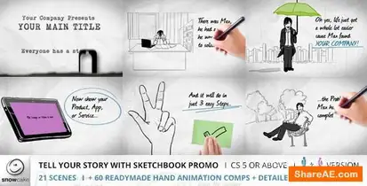 Tell Your Story With Sketchbook Promo Openers template preview