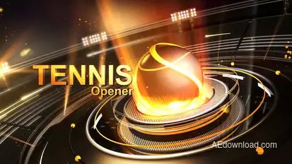 Tennis Intro Logo Stings template preview