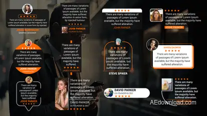 Testimonial & Review Text Titles Elements template preview