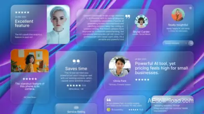 Testimonials, Reviews & Quotes - After Effects Template Elements template preview