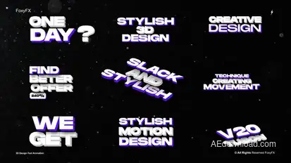 Text Animation // After Effects Titles template preview