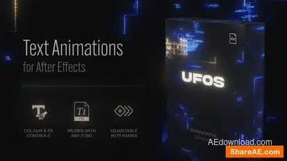Videohive Text Animation Presets | UFO Titles template preview
