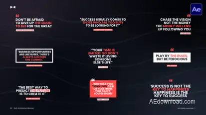 Text Animation Quotes  AE Titles template preview