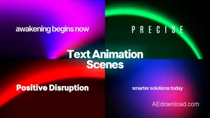 Text Animation Scenes Titles template preview