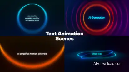Text Animation Scenes Titles template preview