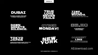 Text Animators 3.0 | AE Titles template preview