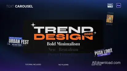 Text Carousel Titles template preview