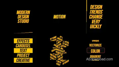 Text Carousel Vertical Titles template preview