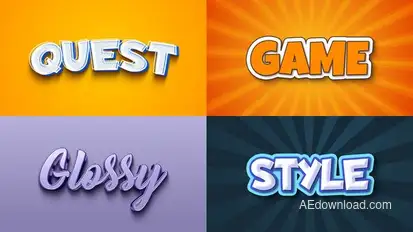 Text Effect 08 Titles template preview