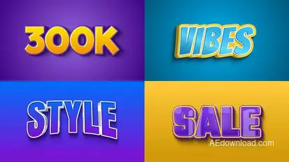 Text Effect - 3D Style 01 Titles template preview