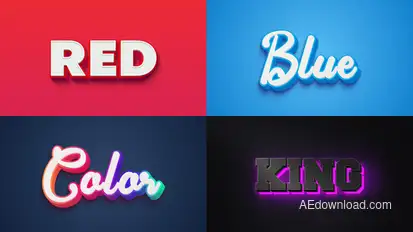 Text Effect - 3D Style 02 Titles template preview