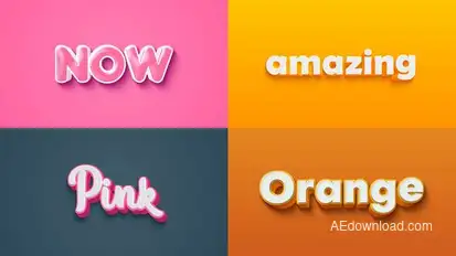 Text Effect - 3D Style 03 Titles template preview