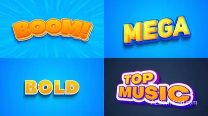 Text Effect - 3D Style 04 Titles template preview