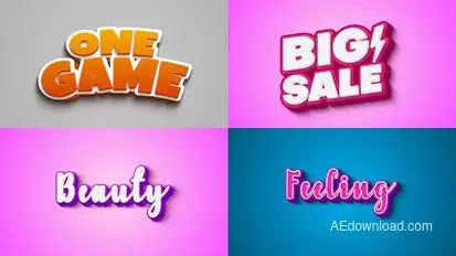 Text Effect - 3D Style 05 Titles template preview
