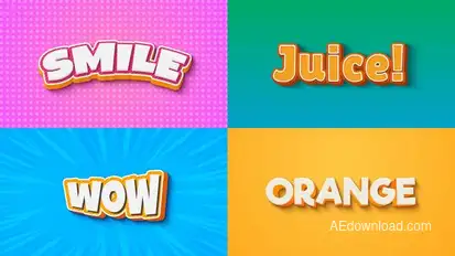 Text Effect - 3D Style 06 Titles template preview