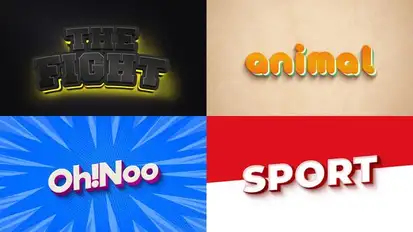 Text Effect - 3D Style 07 Titles template preview