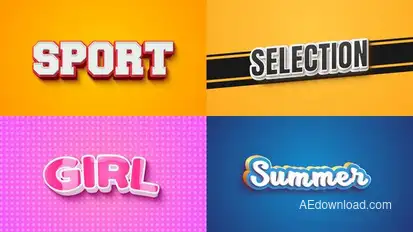 Text Effect - 3D Style 08 Titles template preview