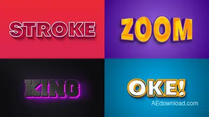 Text Effect - 3D Style 09 Titles template preview