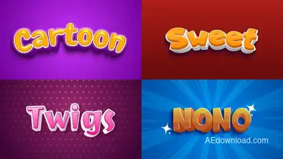 Text Effect - Cartoon Style 01 Titles template preview