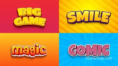 Text Effect - Cartoon Style 03 Titles template preview