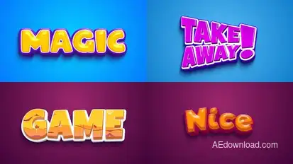 Text Effect - Cartoon Style 04 Titles template preview