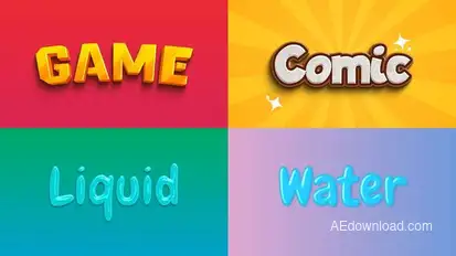 Text Effect - Kid Style 01 Titles template preview