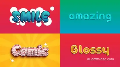 Text Effect - Kid Style 03 Titles template preview