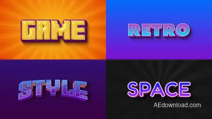 Text Effect - Retro Style 01 Titles template preview