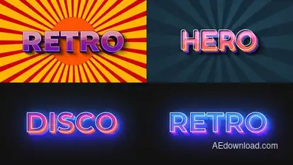 Text Effect - Retro Style 02 Titles template preview