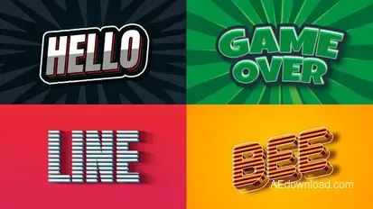 Text Effect - Vintage Style 01 Titles template preview